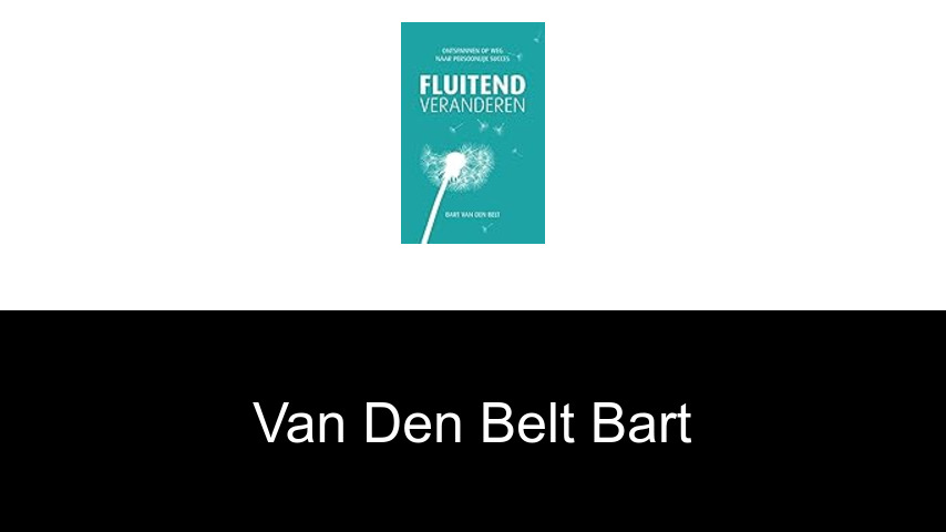 livres de van den Belt Bart