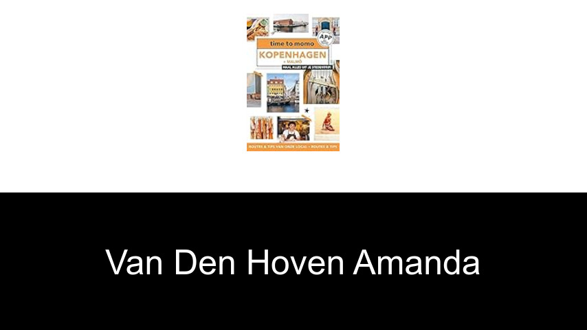 livres de Van den Hoven Amanda