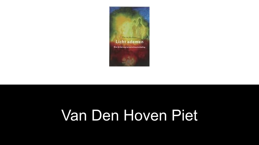 livres de van den Hoven Piet