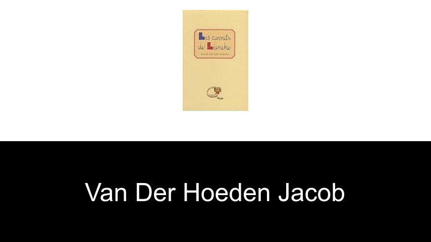 livres de Van Der Hoeden Jacob