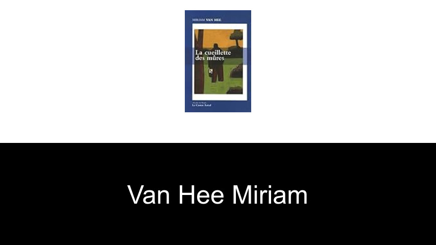livres de Van Hee Miriam