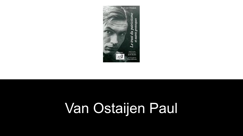 livres de Van Ostaijen Paul