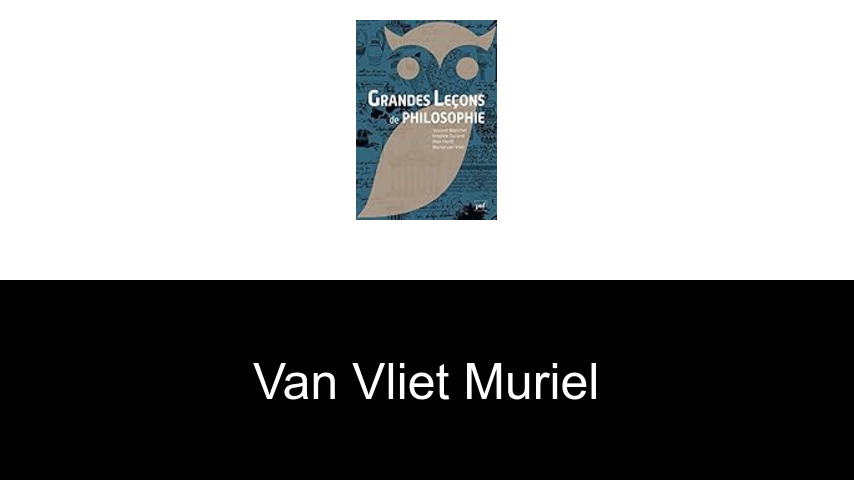 livres de Van Vliet Muriel