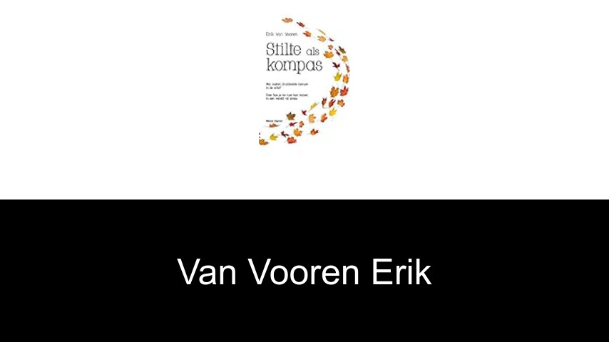 livres de Van Vooren Erik