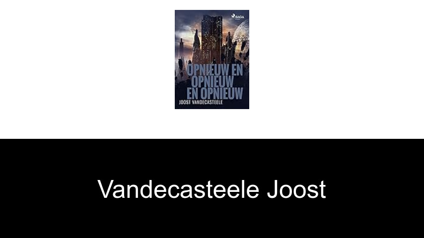 livres de Vandecasteele Joost