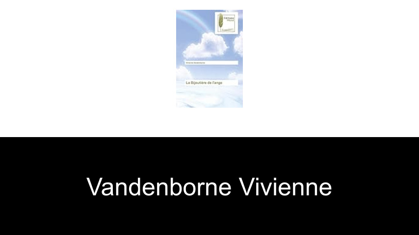 livres de Vandenborne Vivienne