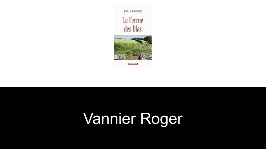livres de Vannier Roger