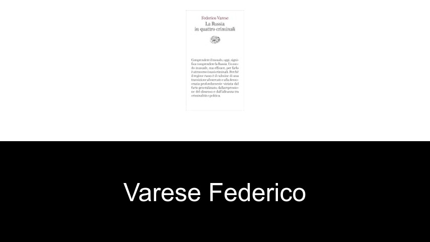 livres de Varese Federico