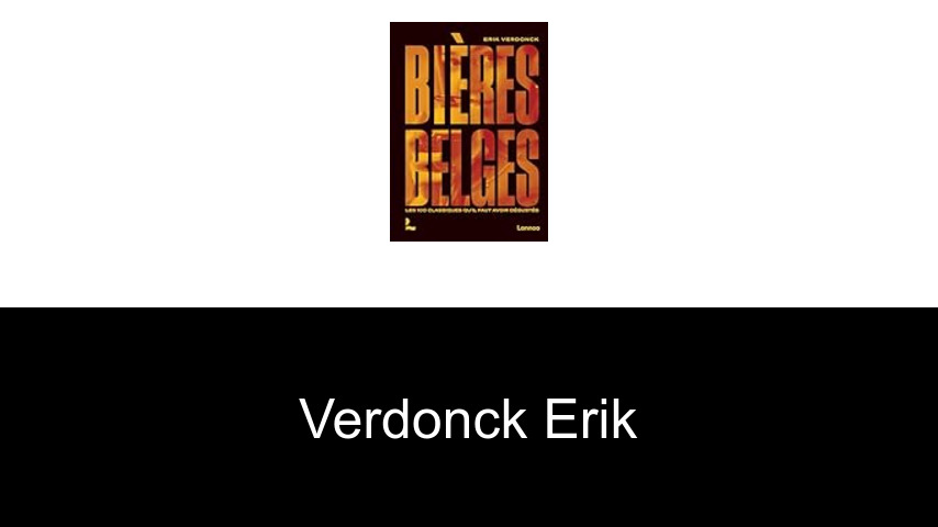 livres de Verdonck Erik