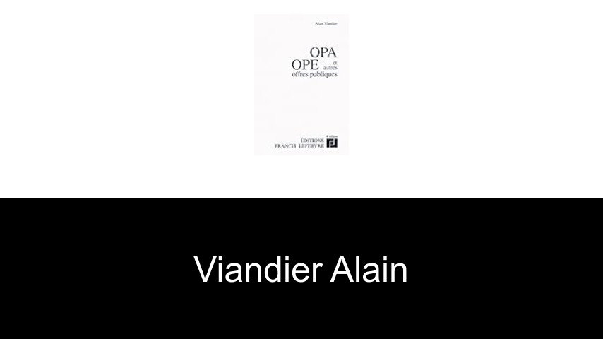 livres de Viandier Alain