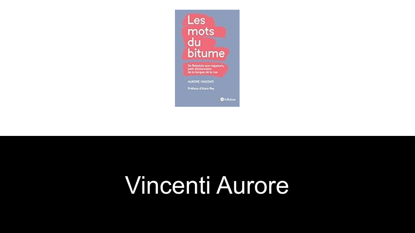 livres de Vincenti Aurore