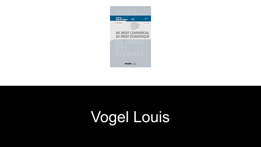 livres de Vogel Louis