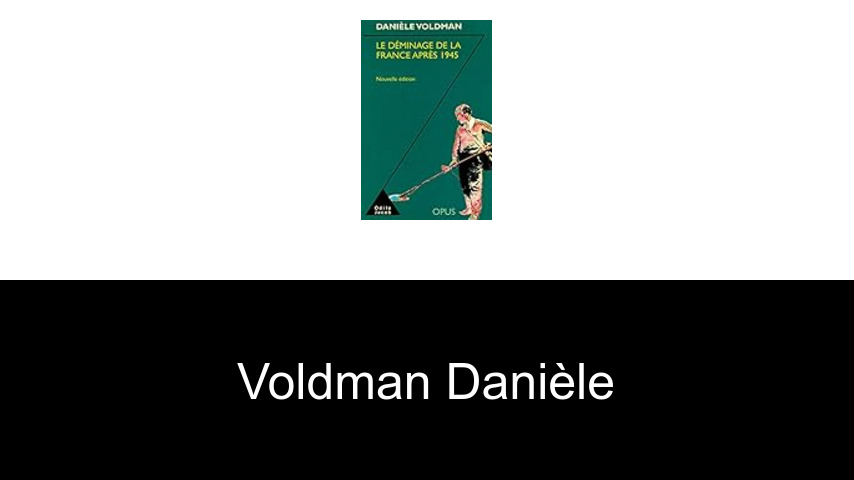 livres de Voldman Danièle