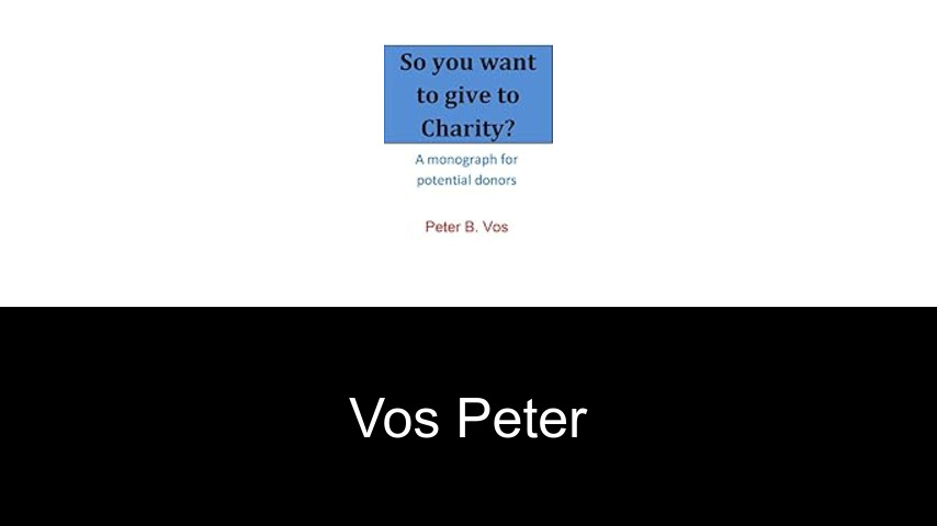 livres de Vos Peter