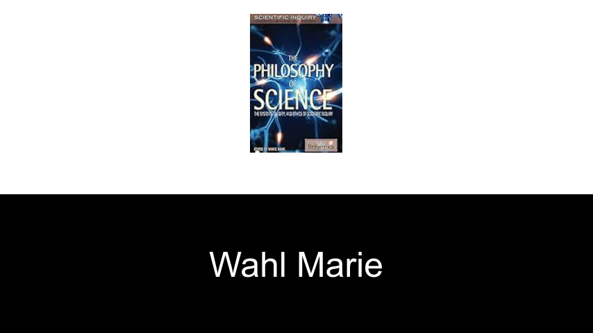 livres de Wahl Marie