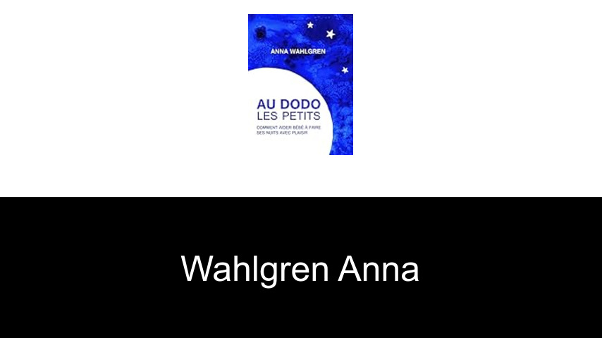 livres de Wahlgren Anna