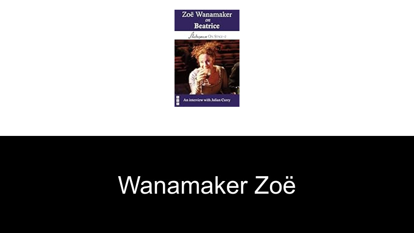 livres de Wanamaker Zoë
