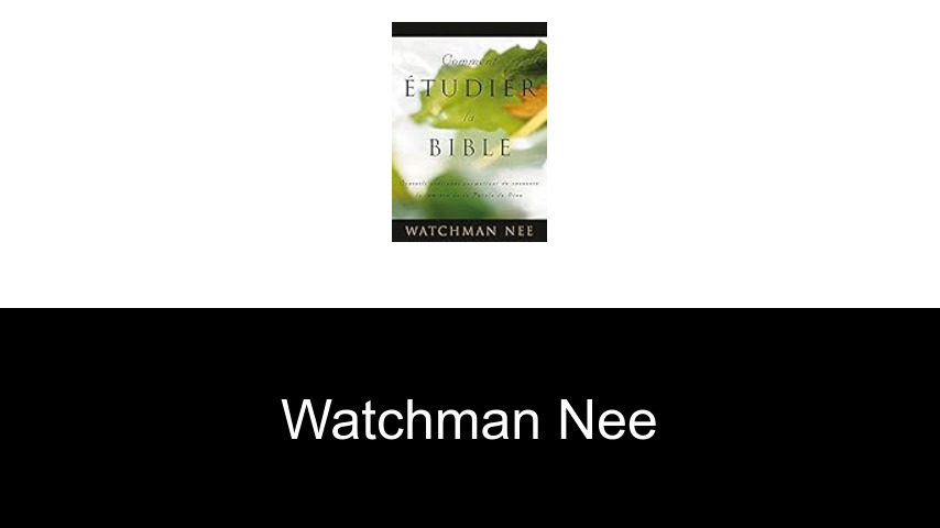 livres de Watchman Nee
