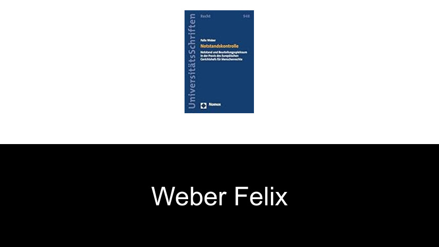 livres de Weber Felix