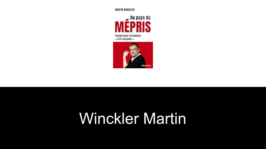 livres de Winckler Martin