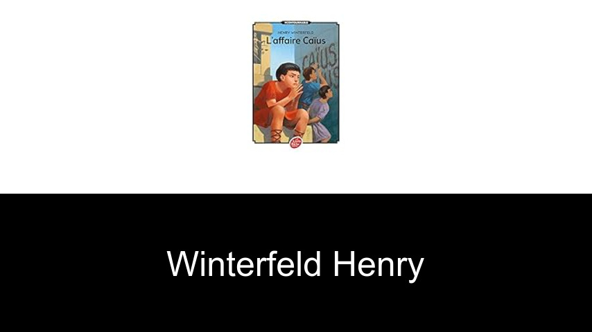 livres de Winterfeld Henry
