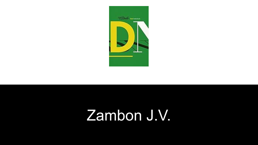 livres de Zambon J.V.