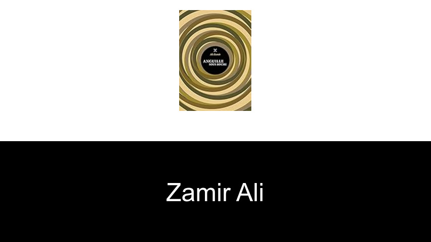livres de Zamir Ali