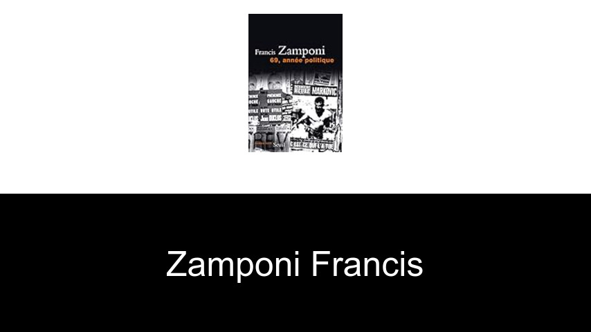 livres de Zamponi Francis