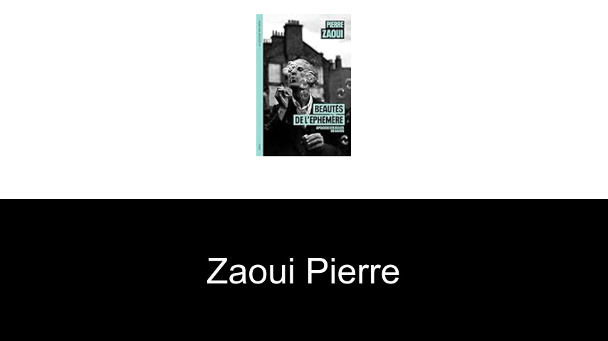 livres de Zaoui Pierre