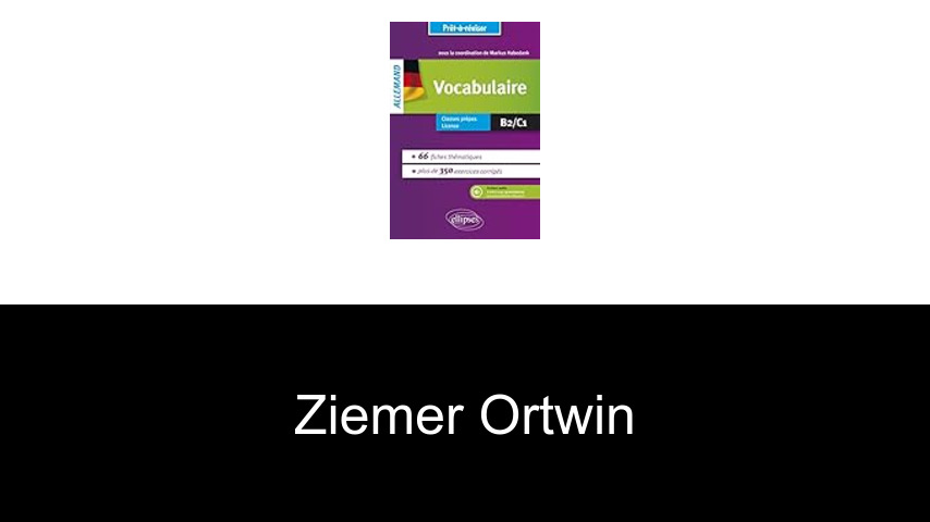 livres de Ziemer Ortwin