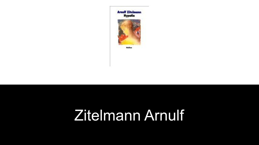 livres de Zitelmann Arnulf